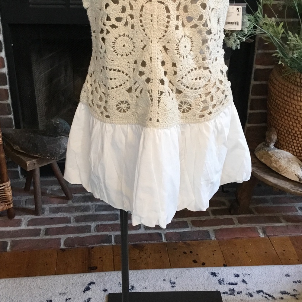 NWT Free People Kinsley Crochet Mini Dress - Picture 3 of 6